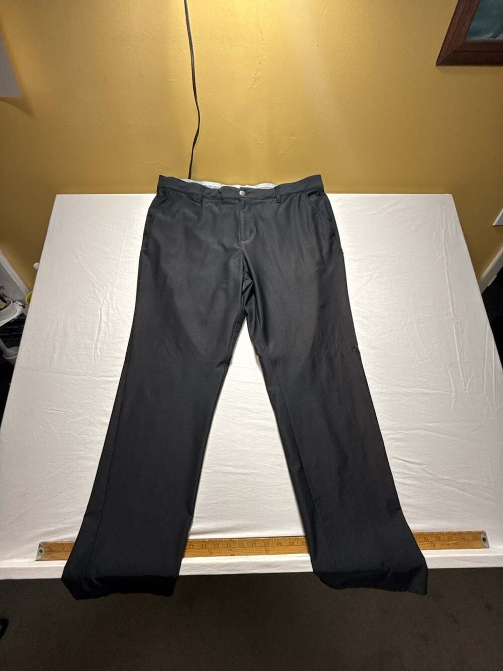 Adidas Pants Size 38x32 Black Golf Performance Stretch